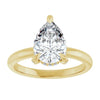 Yellow Gold Pear Engagement Ring With Hidden Halo