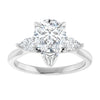 Beautiful White Pear Three Stones Engagement Ring