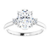 White Gold Oval Engagement Ring