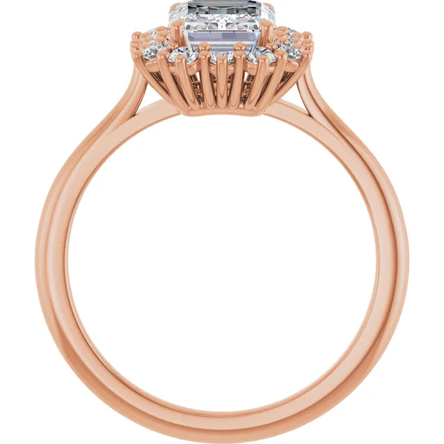 Rose Gold Emerald Engagement Ring