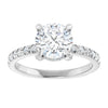 White Gold Round Engagement Ring With Hidden Halo