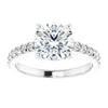 White Gold Round Engagement Ring