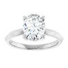 Premium White Gold Oval Solitaire Engagement Ring