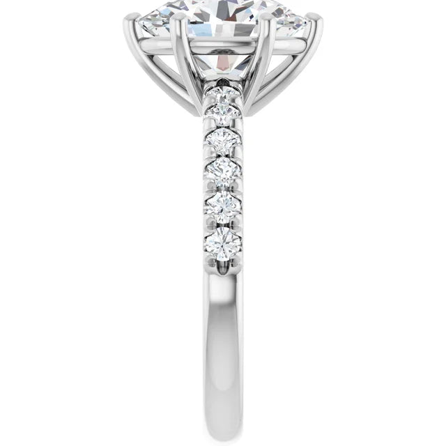 White Gold Oval Shaped Engagement Ring