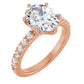 Oval Shaped Engagement Ring in Rose Gold 