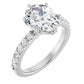 Oval Shaped Engagement Ring in White Gold 