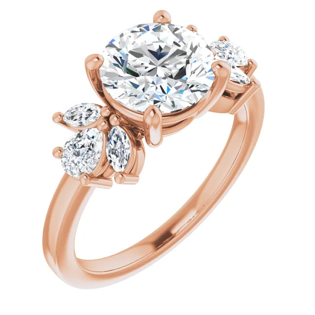 Rose Gold Round Engagement Ring