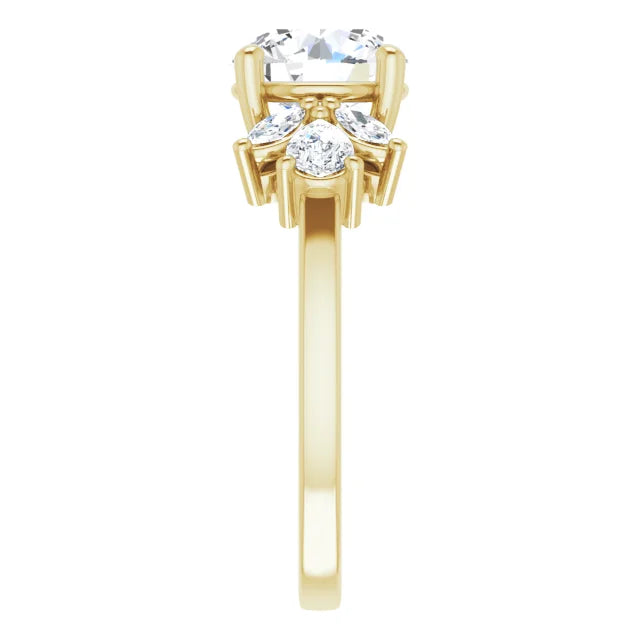 Yellow Gold Round Engagement Ring