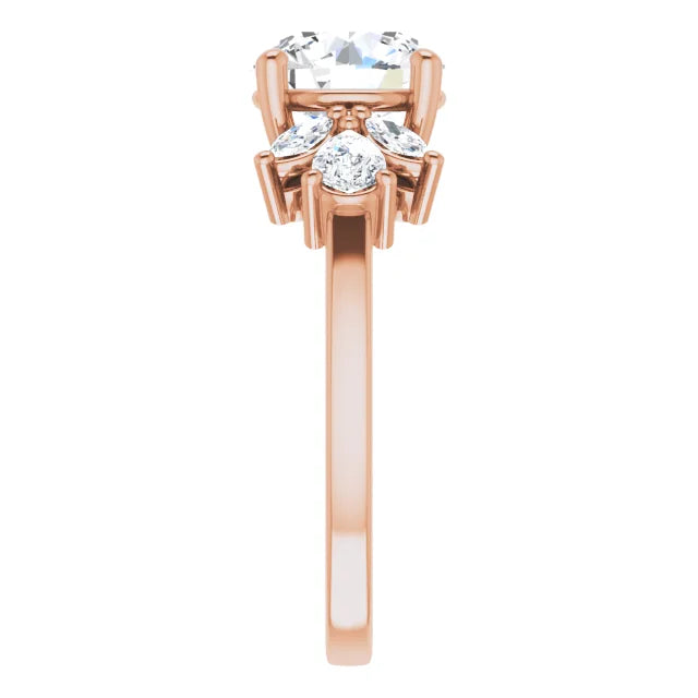 Rose Gold Round Engagement Ring