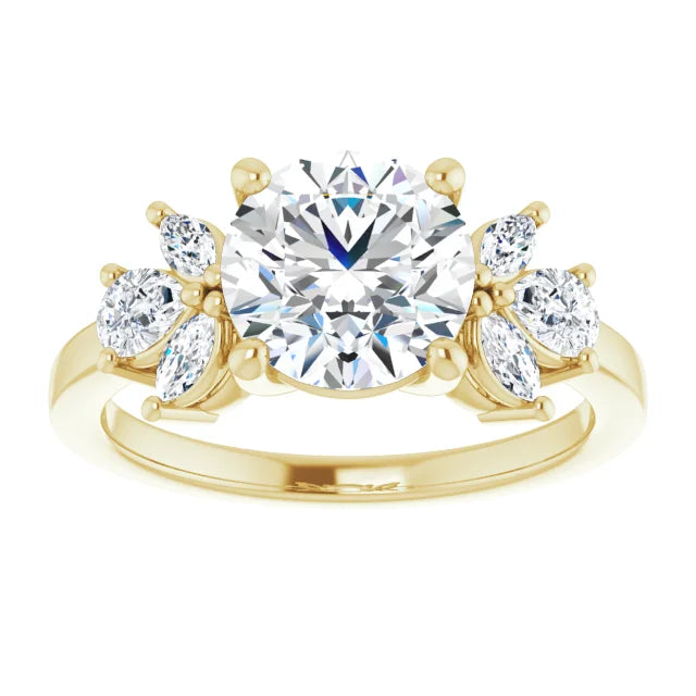 Yellow Gold Round Engagement Ring