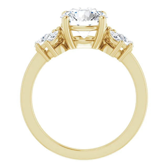 Yellow Gold Round Engagement Ring
