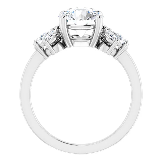 White Gold Round Engagement Ring