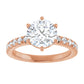 Rose Gold Round Shaped Engagement Ring