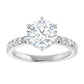 White Gold Round Shaped Engagement Ring