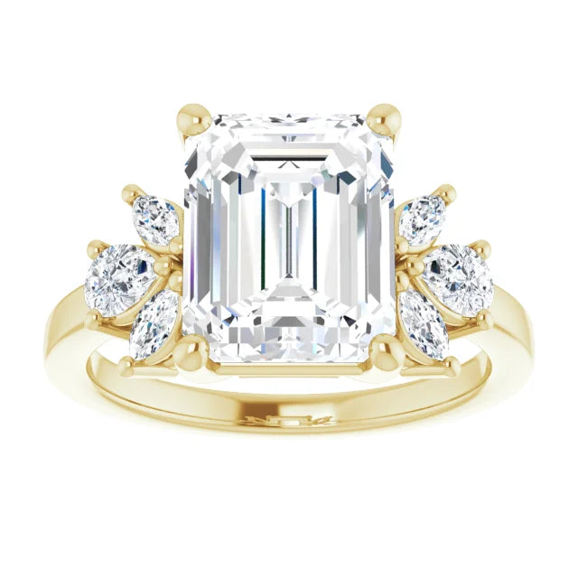 Stunning 1.80 mm emerald engagement ring