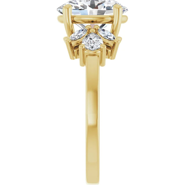 Yellow Gold Oval Engagement Ring