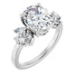 White Gold Oval Engagement Ring