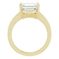 Yellow Gold Emerald Cut Solitaire Engagement Ring