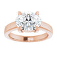 Rose Gold Oval Solitaire Engagement Ring