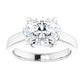 White Gold Oval Solitaire Engagement Ring
