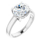 Elegant White Gold Oval Solitaire Engagement Ring