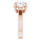 Premium Oval Rose Gold Solitaire Engagement Ring