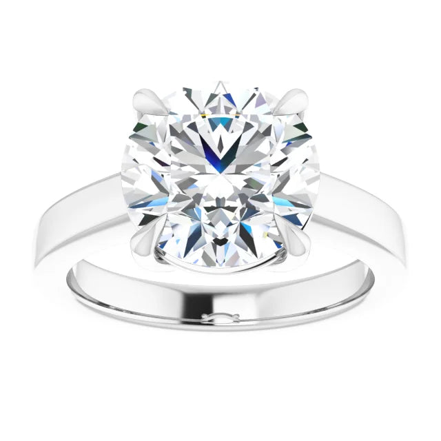 Stunning white gold round solitaire ring