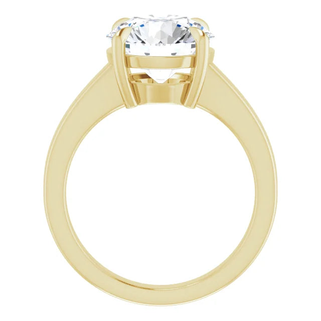 Yellow Gold Oval Solitaire Engagement Ring