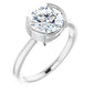 Classic round solitaire engagement ring in white gold