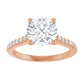 Rose Gold Round Engagement Ring