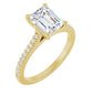 Yellow Gold Emerald Engagement Ring