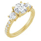 Stunning yellow gold engagement ring with sparkling diamonds