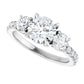 Elegant white gold engagement ring with diamond accents