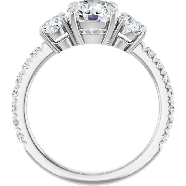Stunning white gold engagement ring with claw prongs