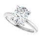 Oval Engagement Ring With Hidden Halo in White Gold 