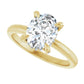 Oval Engagement Ring With Hidden Halo in Yellow Gold 