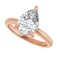 Pear Engagement Ring With Hidden Halo in 0.15 cttw