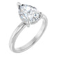 White Gold Engagement Ring With Hidden Halo in Pear Shape