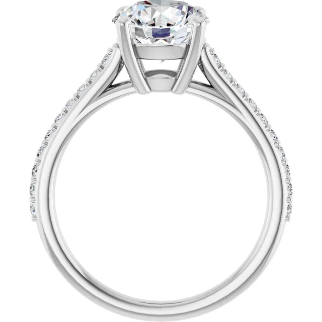 White Gold Round Engagement Ring