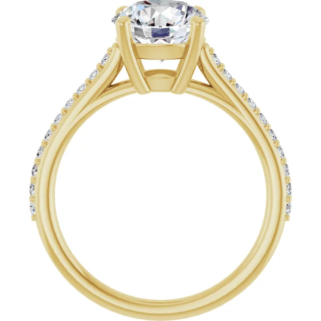 Yellow Gold Round Engagement Ring