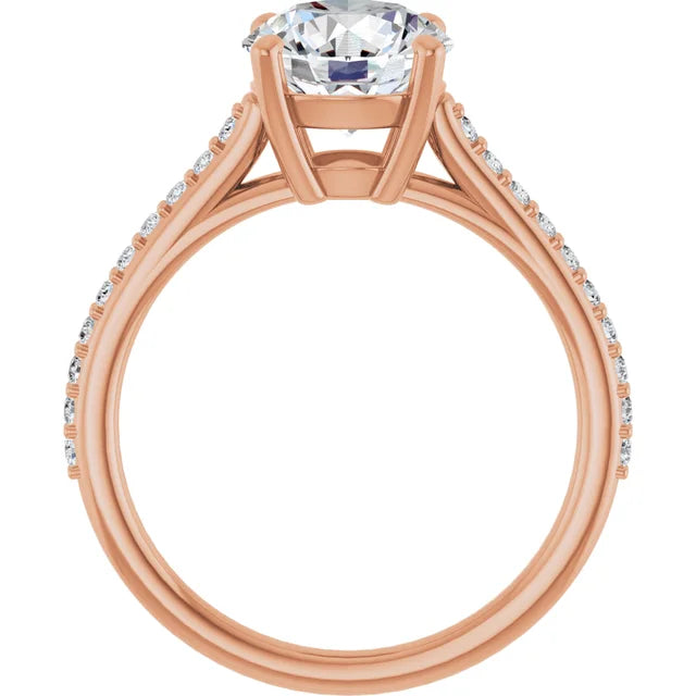 Rose Gold Round Engagement Ring