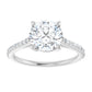 White Gold Round Engagement Ring