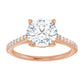 Rose Gold Round Engagement Ring