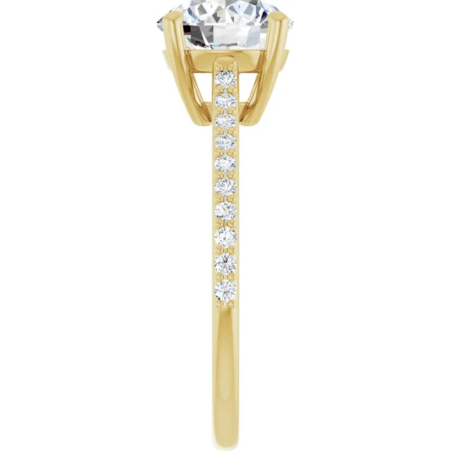 Yellow Gold Round Engagement Ring