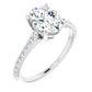 White Gold Oval Engagement Ring