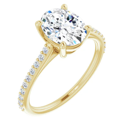 Yellow Gold Oval Engagement Ring