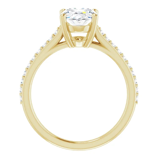Yellow Gold Oval Engagement Ring