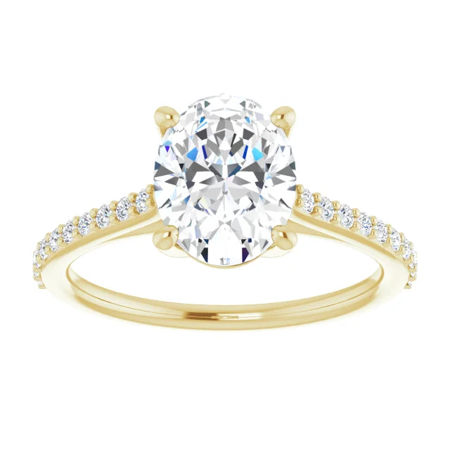 Yellow Gold Oval Engagement Ring