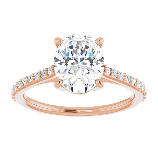 Rose Gold Oval Engagement Ring