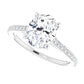 White Gold Oval Engagement Ring